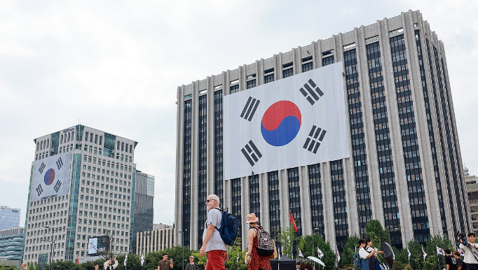 광복절 태극기