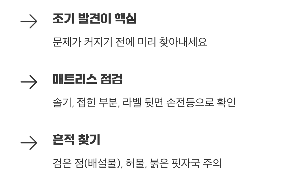 세 번째 꿀팁, 정기적인 점검이 최고의 방패