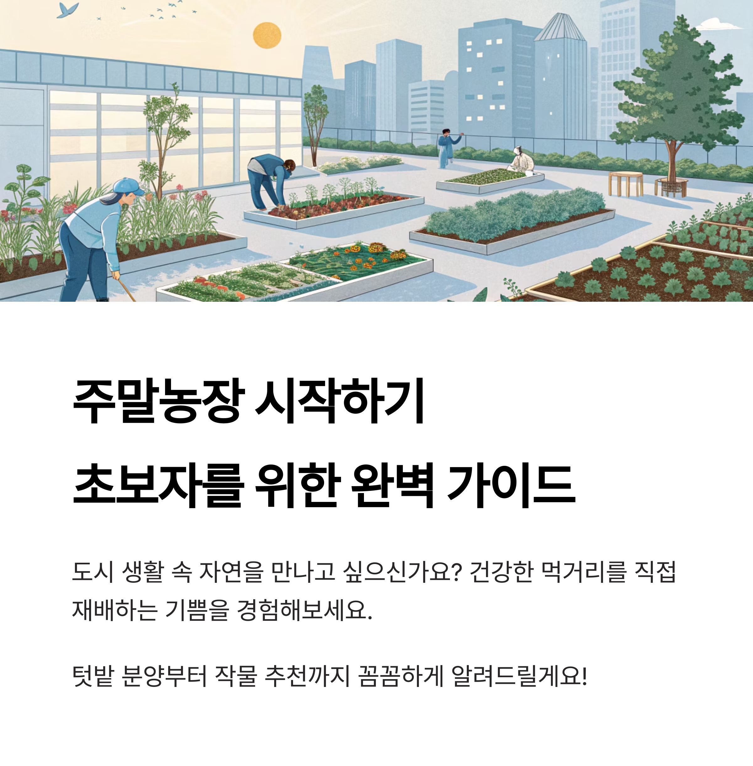 주말농장 텃밭 분양부터 작물 추천까지, 초보자를 위한 준비물과 비용 가이드