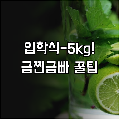 입학식 대비 일주일 급다이어트 식단 ..