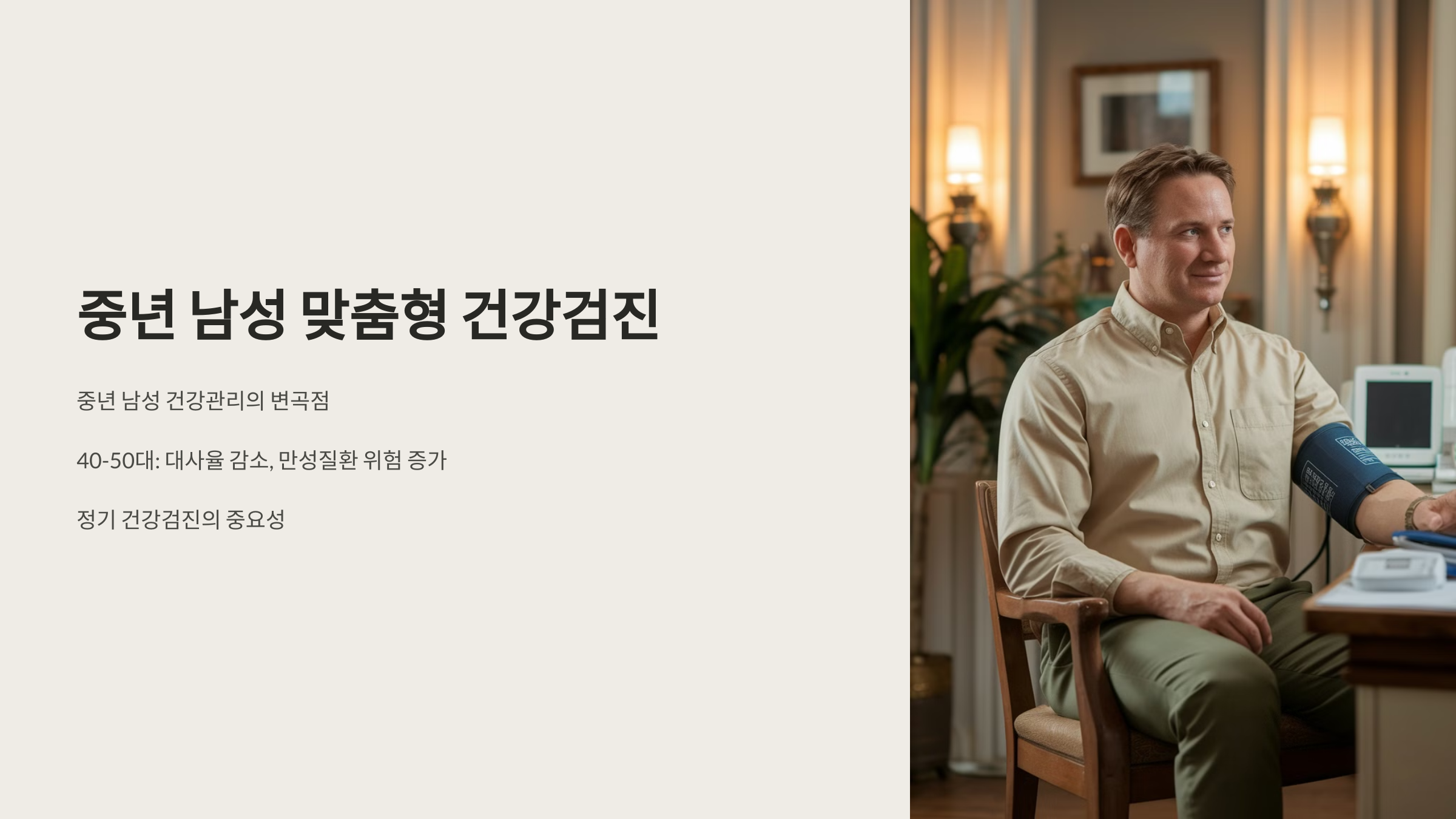 중년 남성 맞춤형 건강검진
