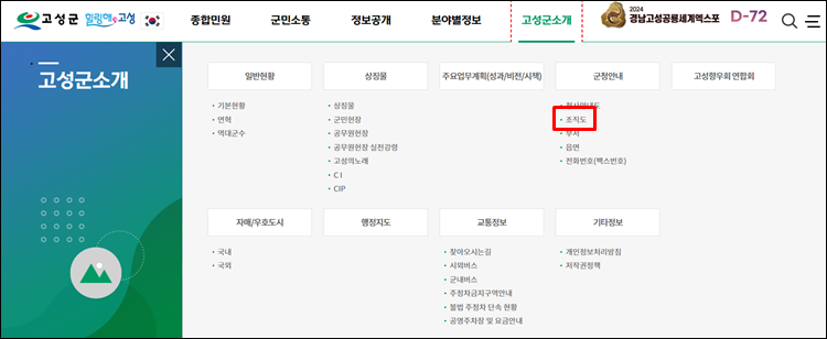 고성군청-홈페이지