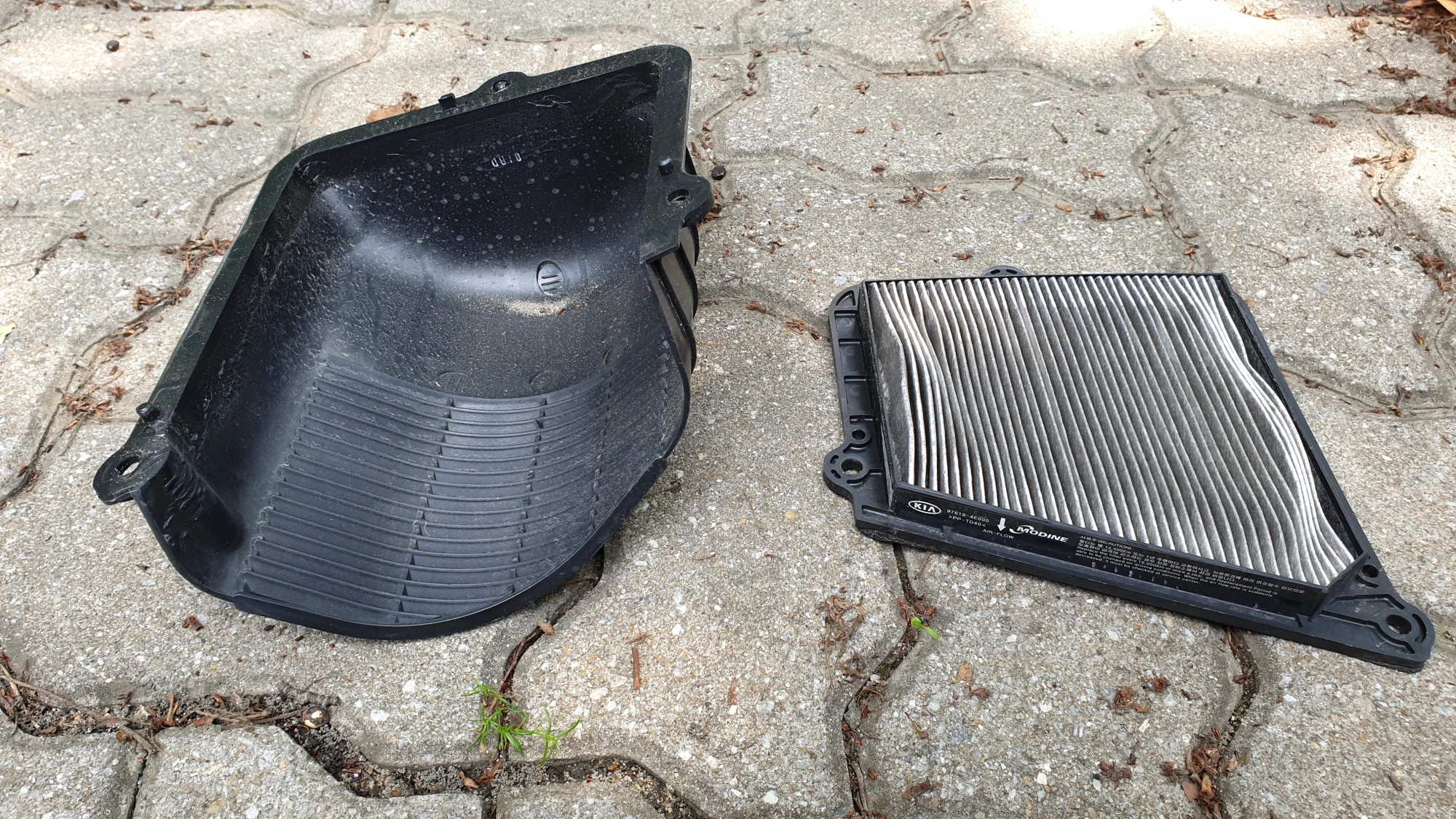 봉고 에어컨필터 모습