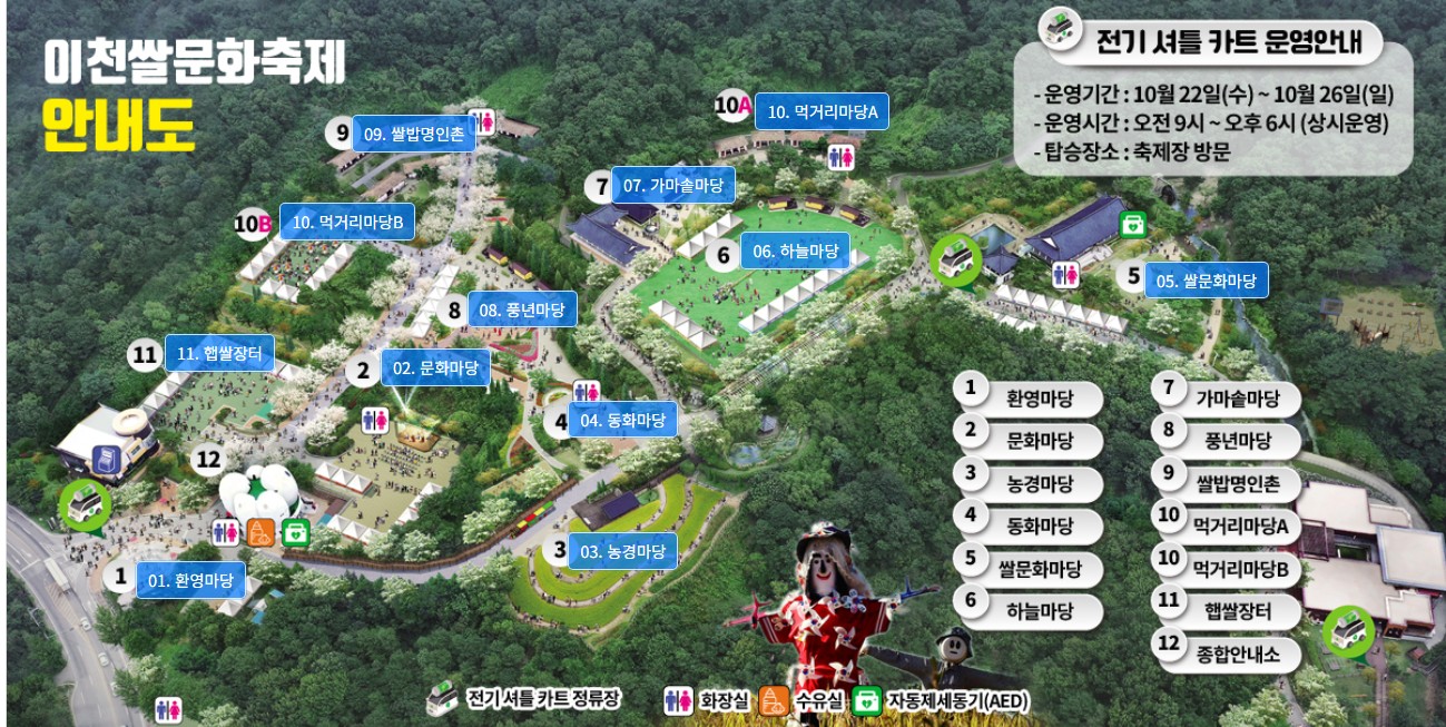 2025이천쌀문화축제 기간,주차장,지역화폐할인