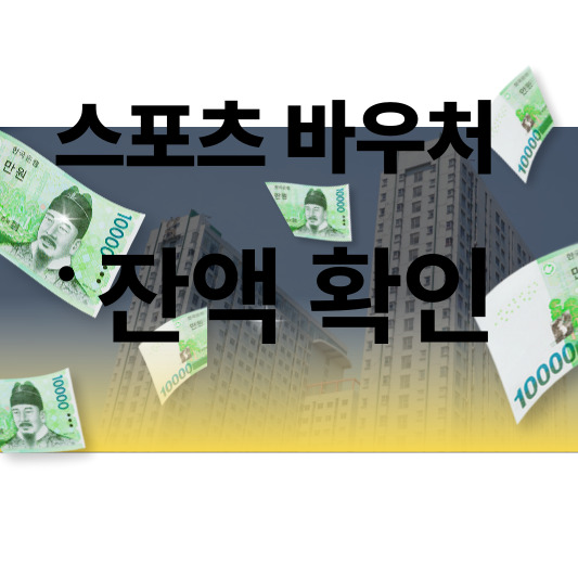 스포츠 바우처 잔액확인 확실하게 하는 법|2025 최신 가이드