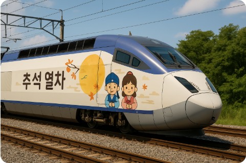 추석열차 사진
