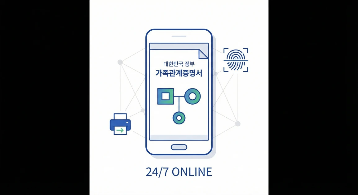 가족관계증명서 온라인 발급 방법 안내 - 정부24 무인발급기 이용 가이드