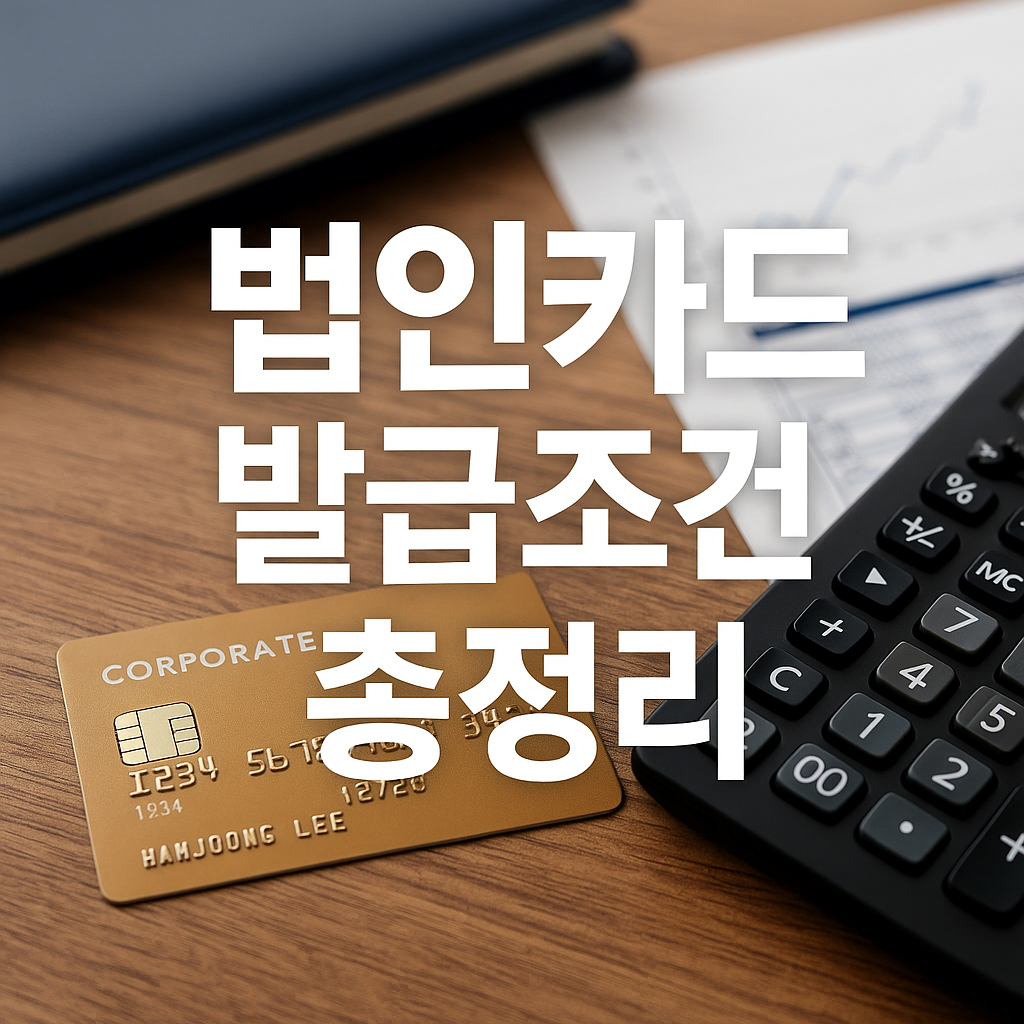 법인카드 발급조건 총정리
