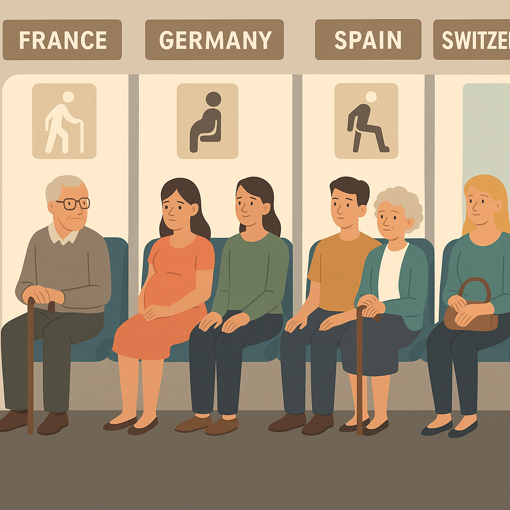 서유럽 각국 대중교통 좌석 예절 비교