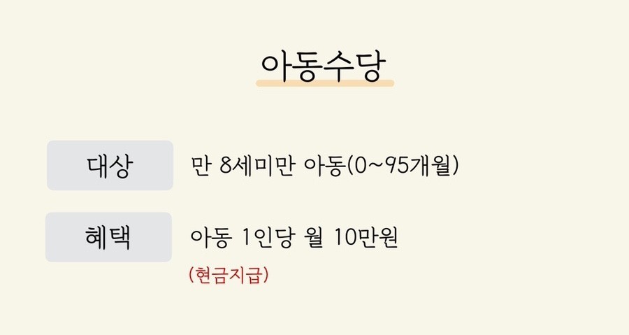 아동수당 부모급여