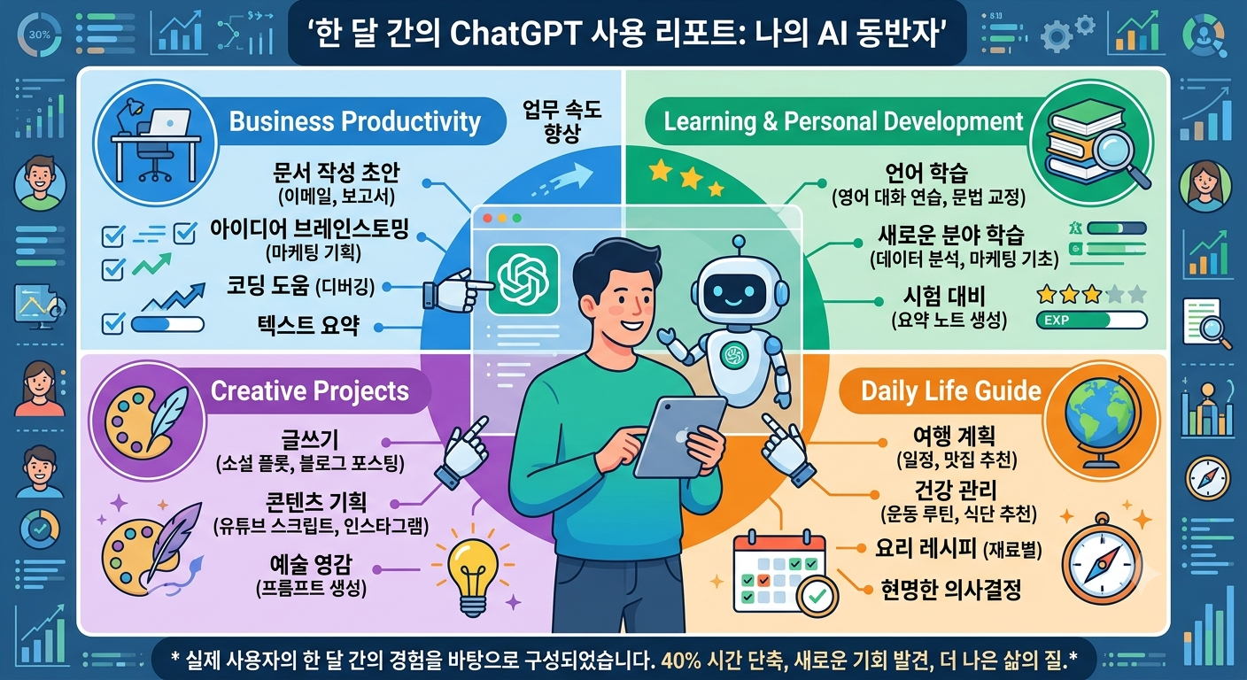 이미지 설명: 한 달 동안 ChatGPT를 사용한 결과