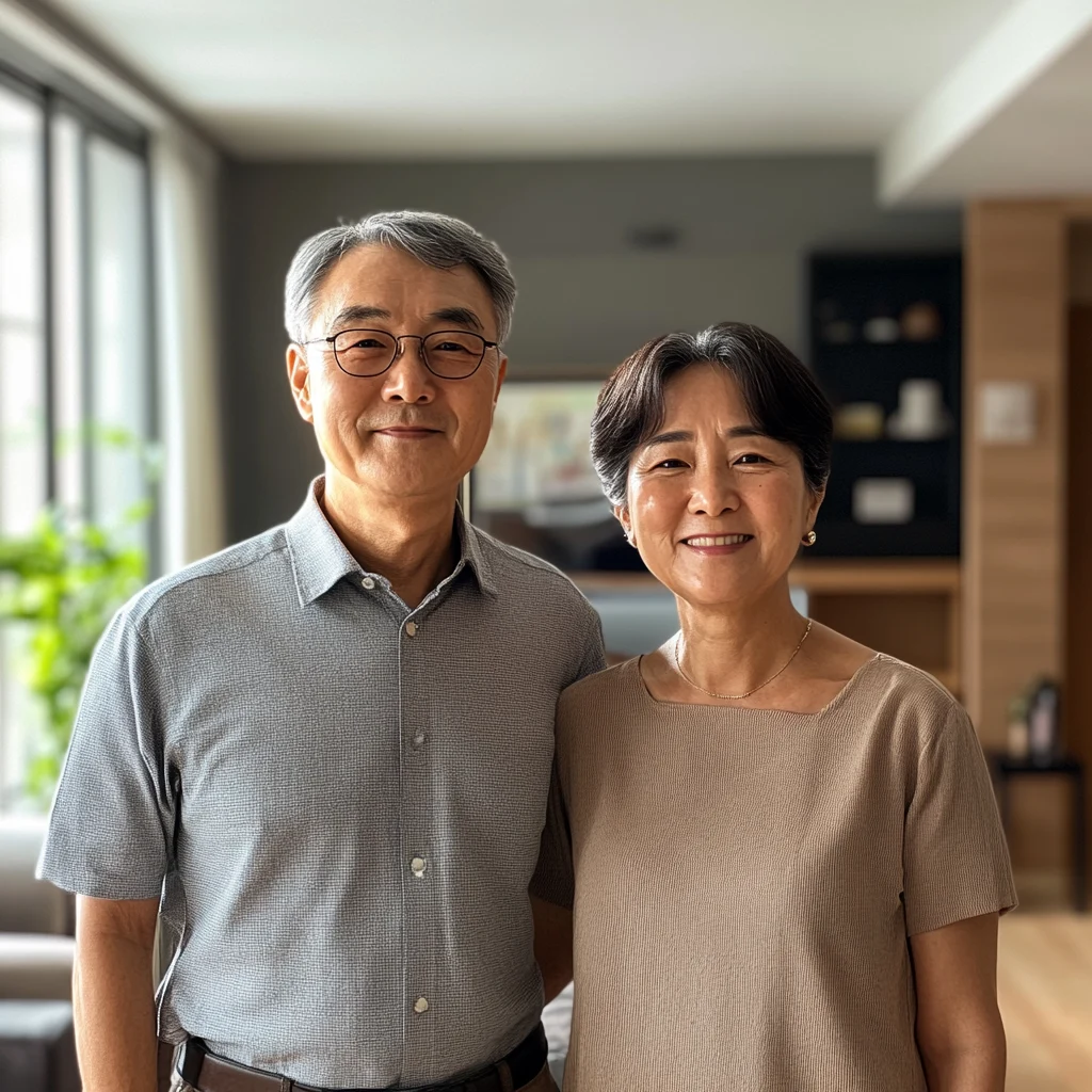 설계사와 국민연금 전략을 계획 중인 자영업 부부