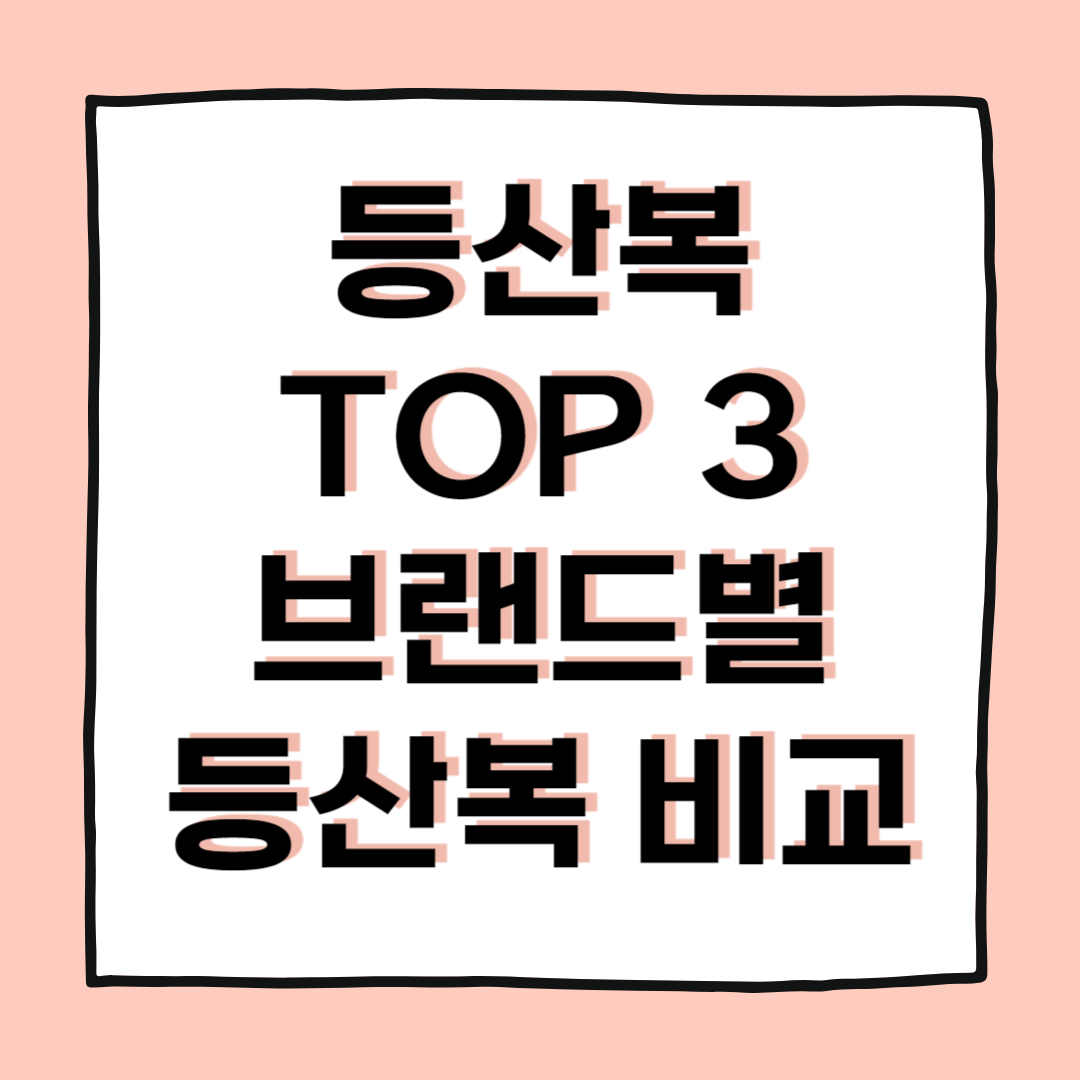 브랜드별 가을 등산복 비교: 노스페이스 vs K2 vs 블랙야크