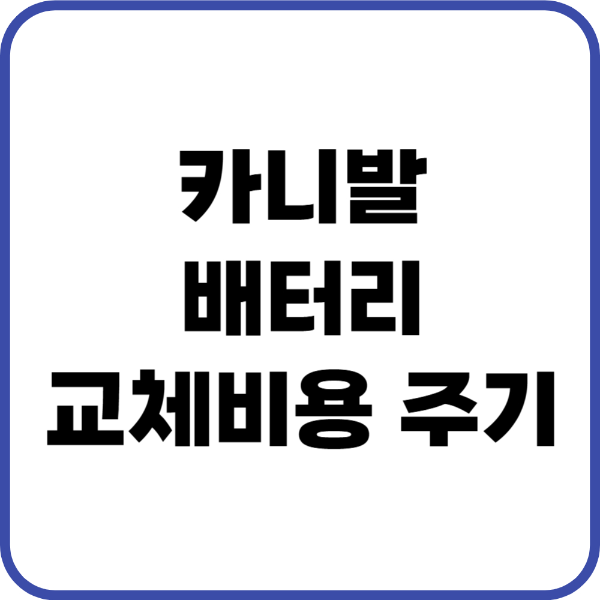 카니발 배터리
