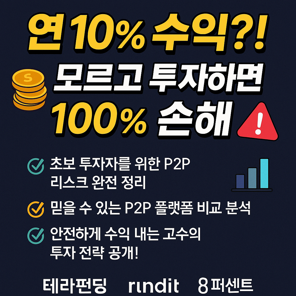 모르고 투자하면 손해! P2P 투자 개념과 리스크, 고수익 노하우 대방출