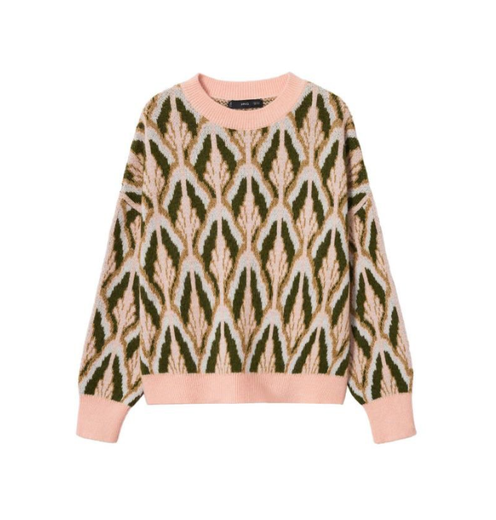 {니트} 마리와 별난 아빠들 106회 :: 정애리(엄기분) / 망고 MANGO 기하학 패턴 니트 스웨터