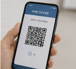 모바일 건강보엄증 QR사용 병원확인