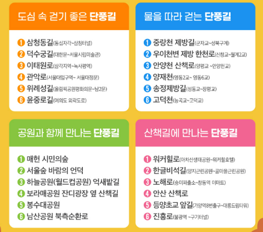 서울 단풍길 추천 단풍나들이