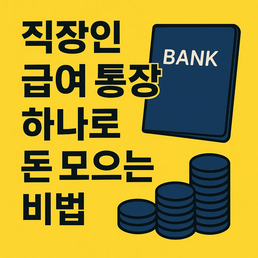 직장인 급여 통장 하나로 돈 모으는 비법