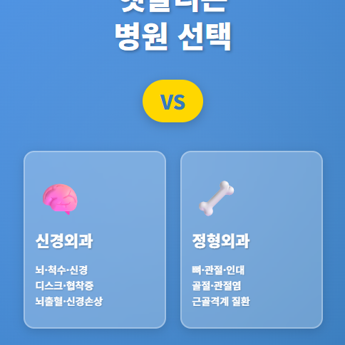 신경외과 정형외과 차이