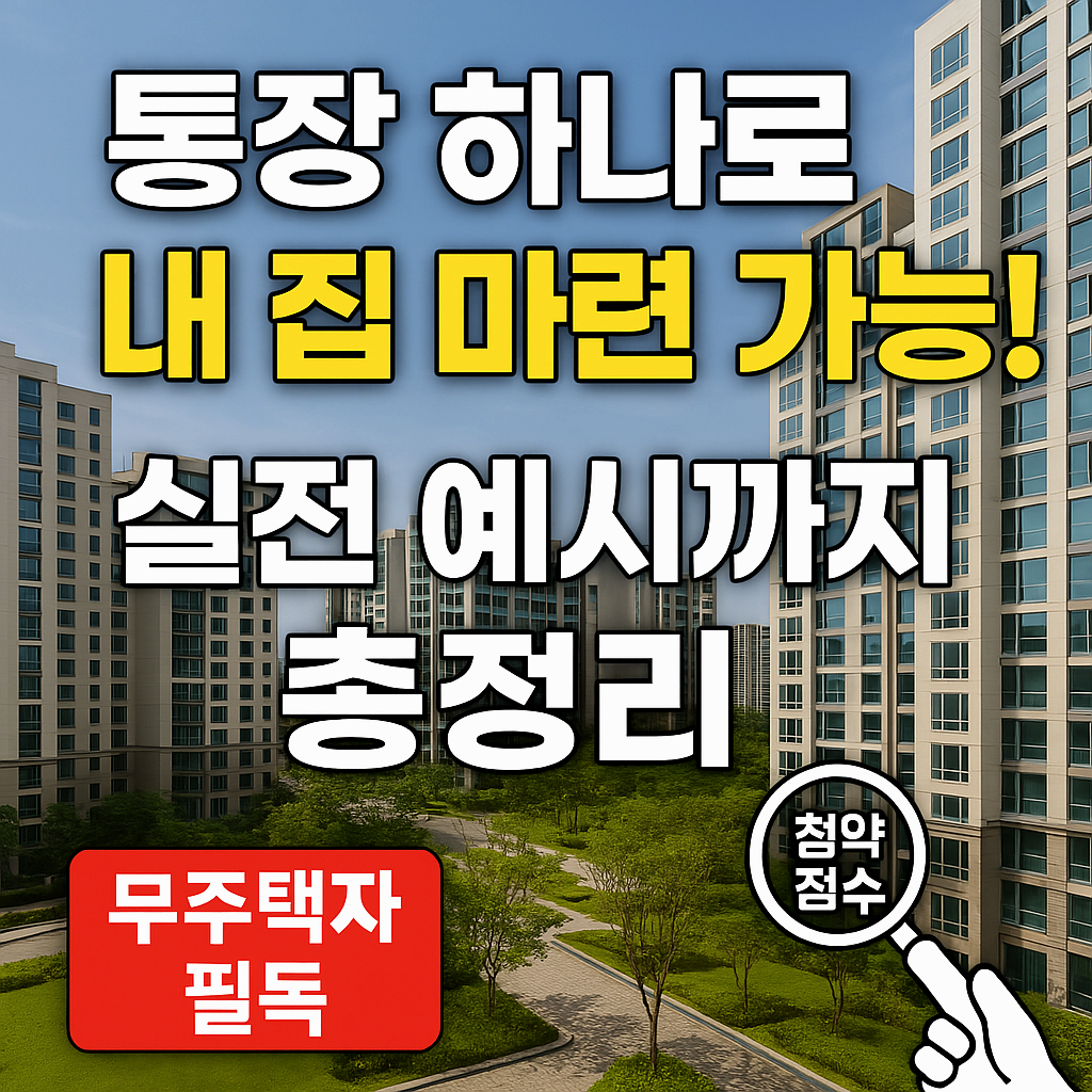 청약 통장 완벽 가이드 및 예시를 통한 활용법 – 무주택자라면 꼭 읽어야 할 필수 정보