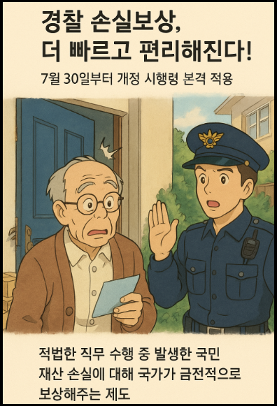 경찰 손실보상 제도개선 안내 포스터