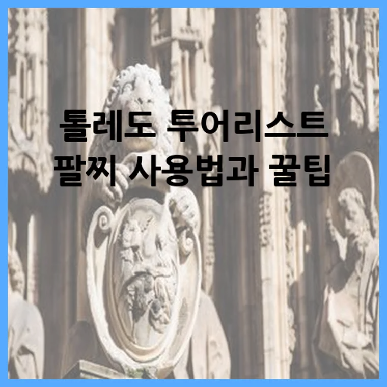 톨레도 투어리스트 팔찌 사용법과 꿀팁