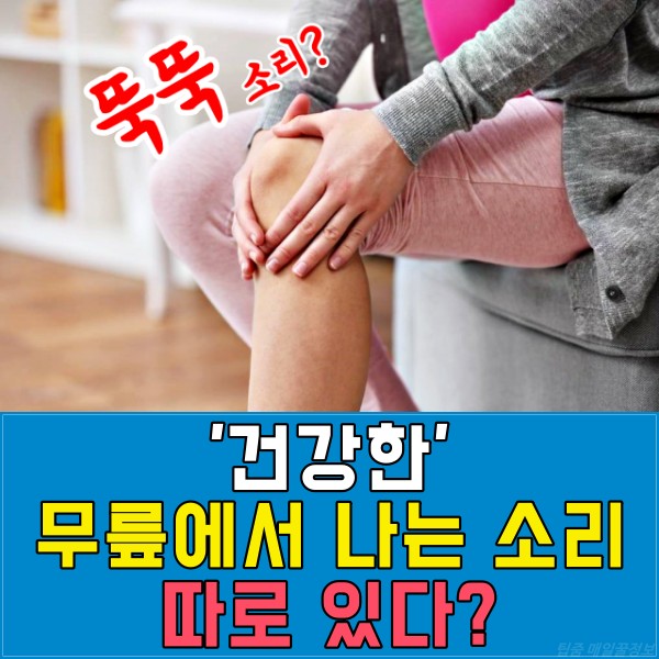 무릎에서 뚝뚝 소리 나는 이유, 앉았다 일어나면 무릎에서 소리가 나요, 무릎에서 소리나고 통증, 건강 팁줌 매일꿀정보