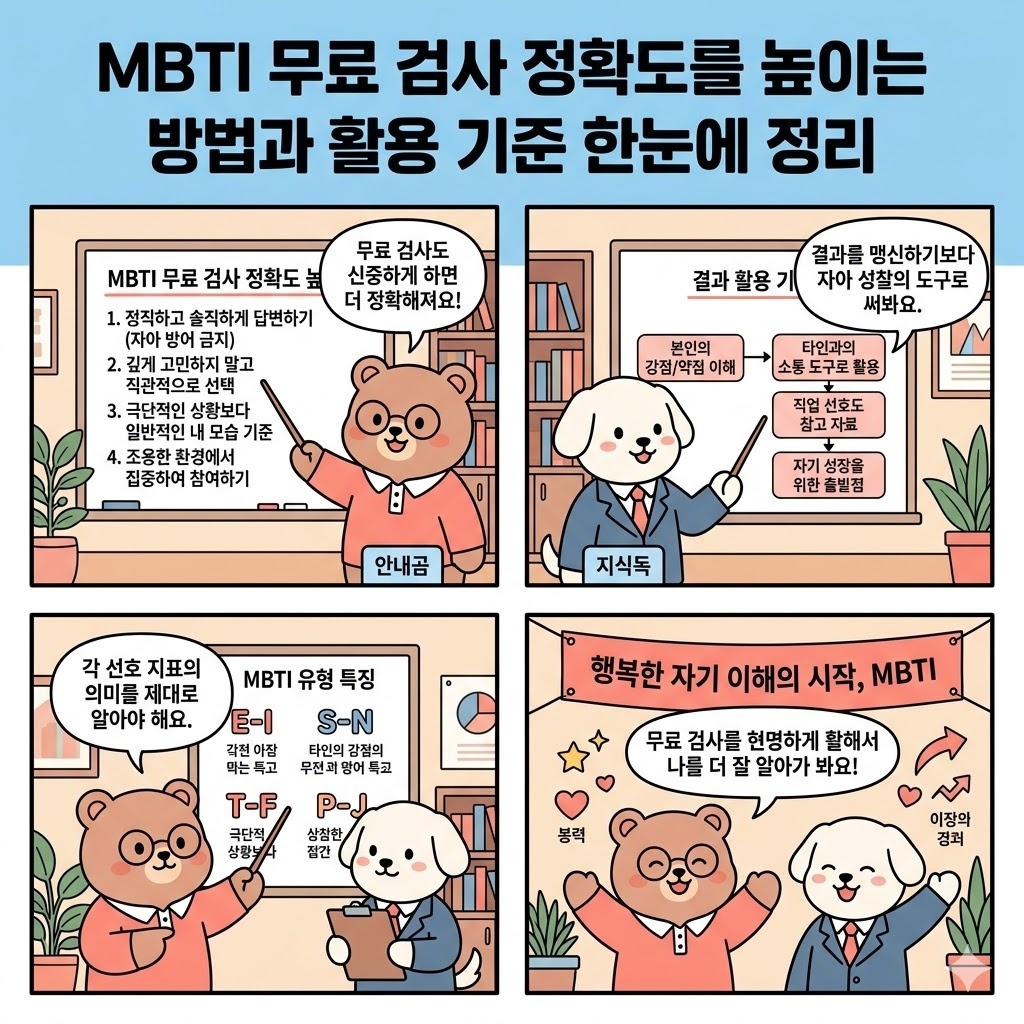 MBTI 무료 검사 정확도를 높이는 방법과 활용 기준 한눈에 정리