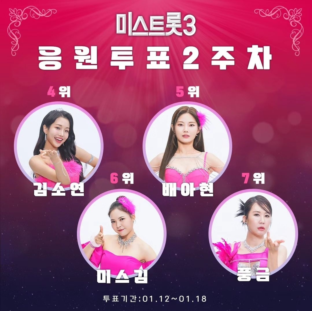 미스트롯3 정서주 노래 무대 프로필 팬카페 인스타그램 꽃들에게 말해줄게요 동백아가씨 비내리는영동교