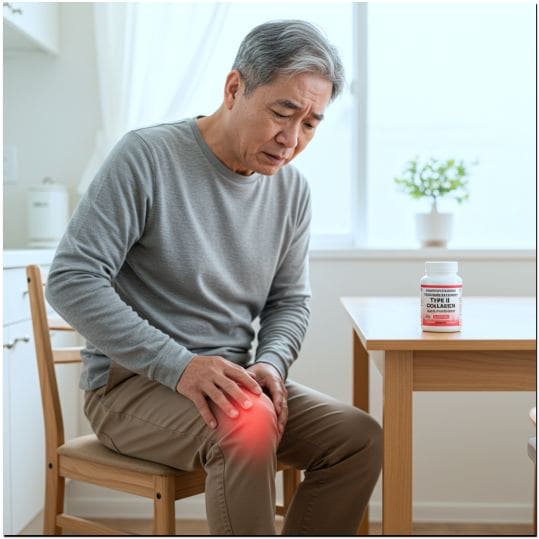 먹는 콜라겐 효능 뼈와 근육 건강, 관절염 노인 사진