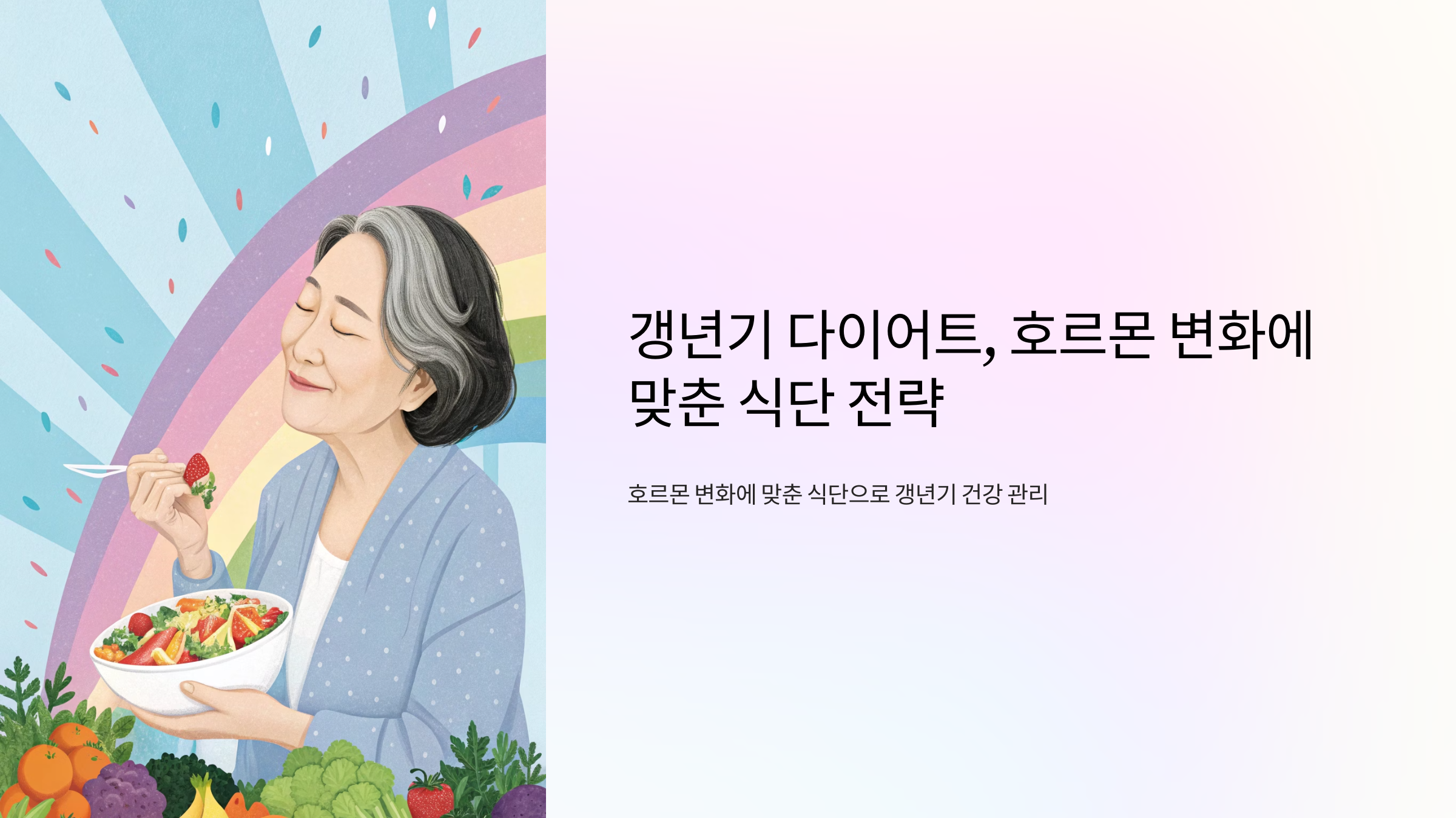 갱년기 다이어트, 호르몬 변화에 맞춘 식단 전략
