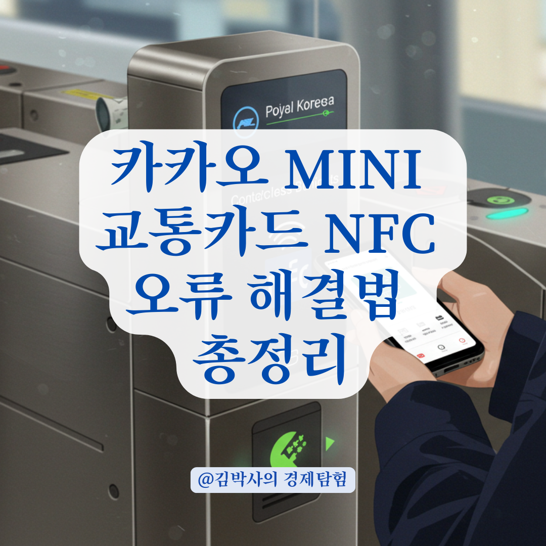NFC 충전 안 되는 카카오 Mini 카드, 앱 설정부터 교통사 오류 해결까지 총정리.