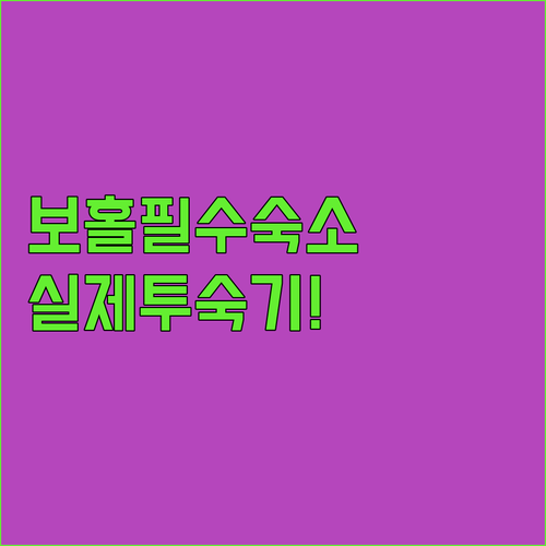 보홀 여행 실패 없는 인기 숙소 오셔..