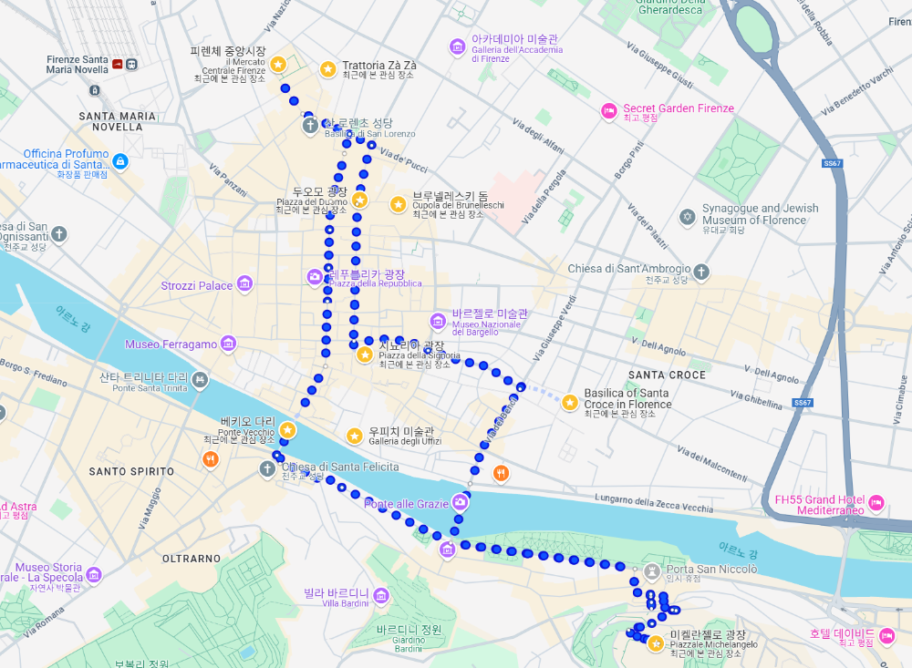 피렌체 도보 코스