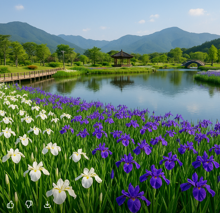 거창 창포원 풍경