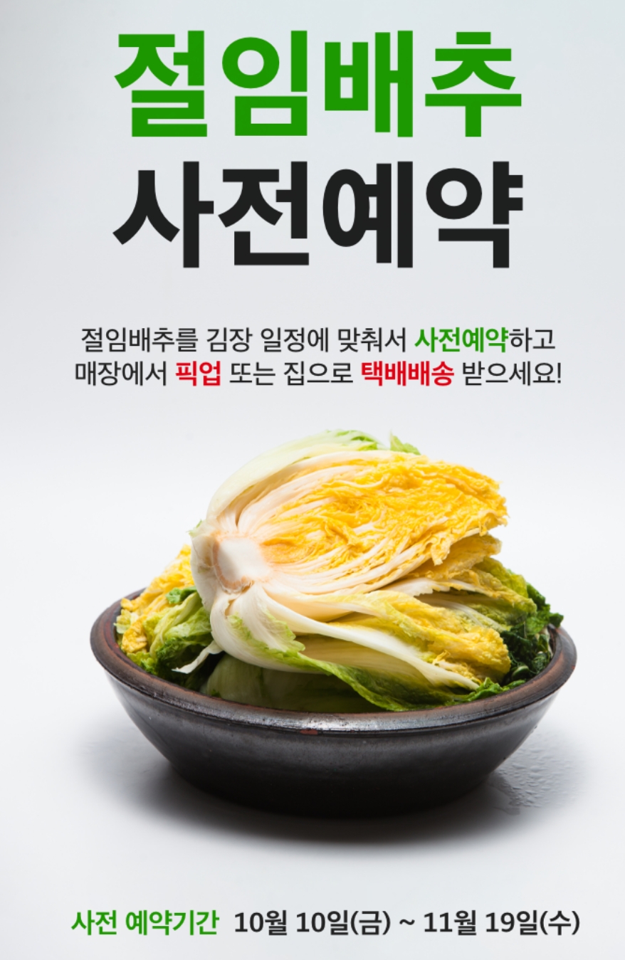 홈플러스 절임배추 사전예약 2025|괴산·해남 20kg 김장 절임배추 할인·예약·픽업이벤트정보 총정리