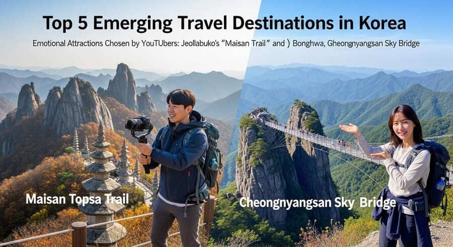 숨은 명소 찾기: 여행 유튜버들이 주목한 국내 신흥 여행지 TOP5