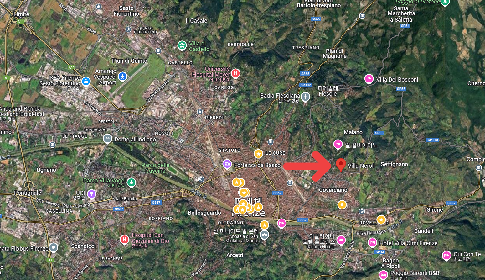 피렌체, 빌라 네롤리 호텔