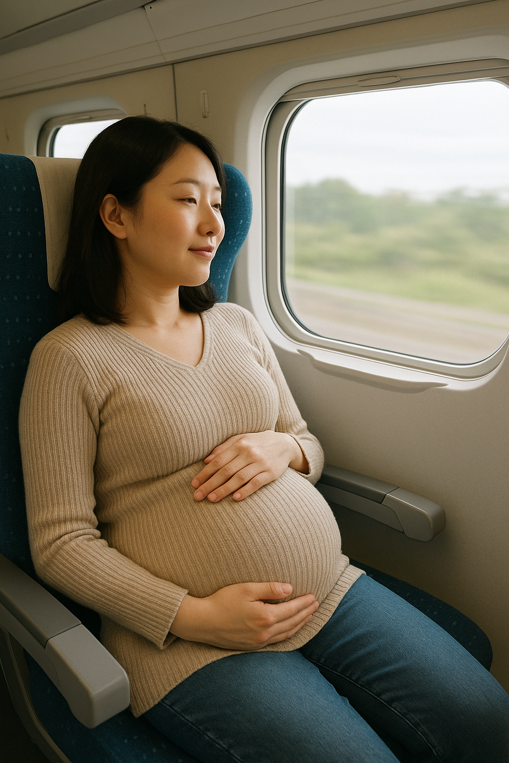 ktx 타는 임산부 이미지
