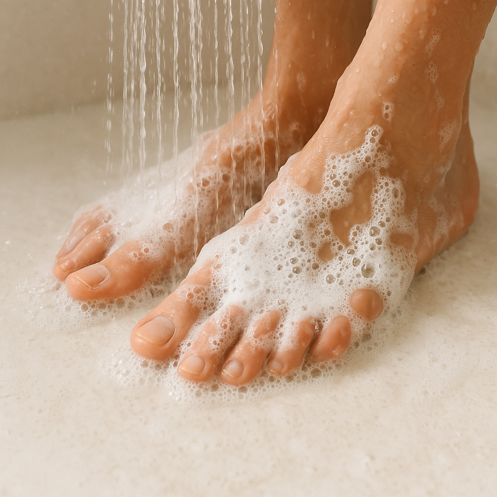 무좀과 발냄새 예방을 위한 발세척 사진