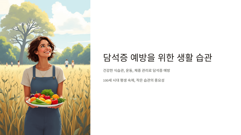 담석증 예방을 위한 생활습관