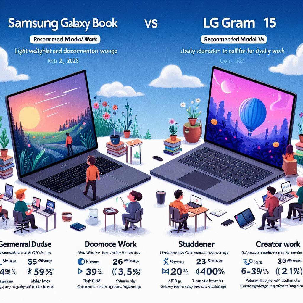 삼성 갤럭시북 vs 엘지 그램 노트북