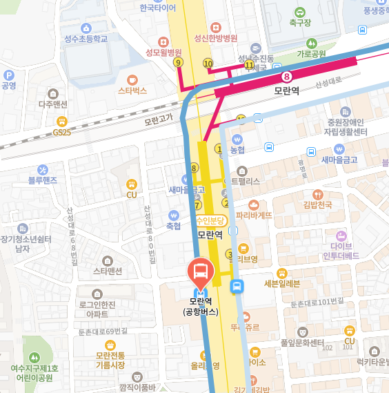 5100번 버스 노선도