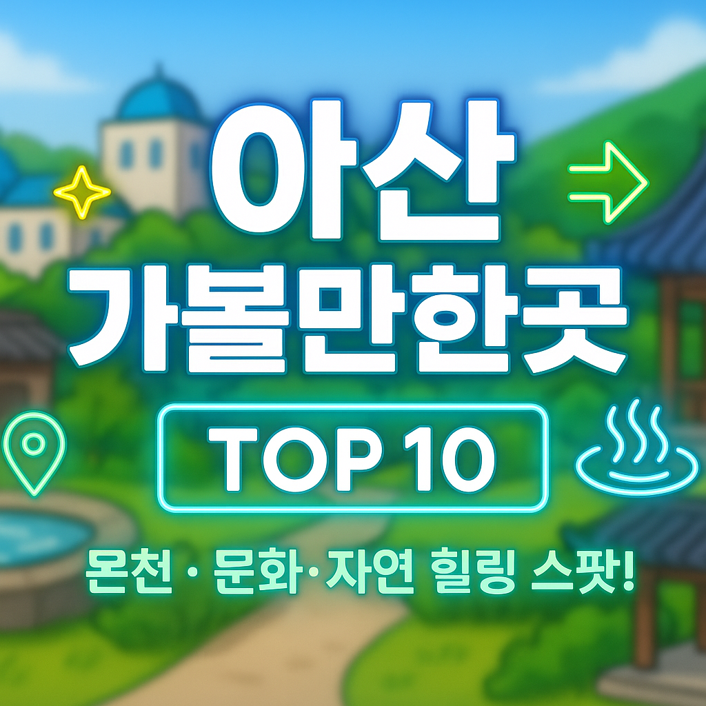 아산 가볼만한곳 베스트10