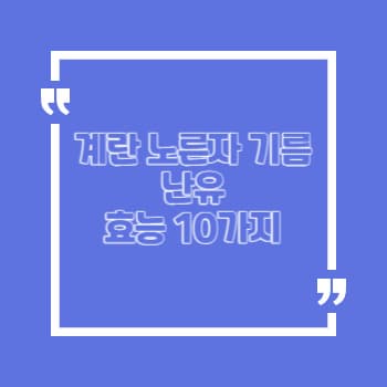 난유 효능 10가지