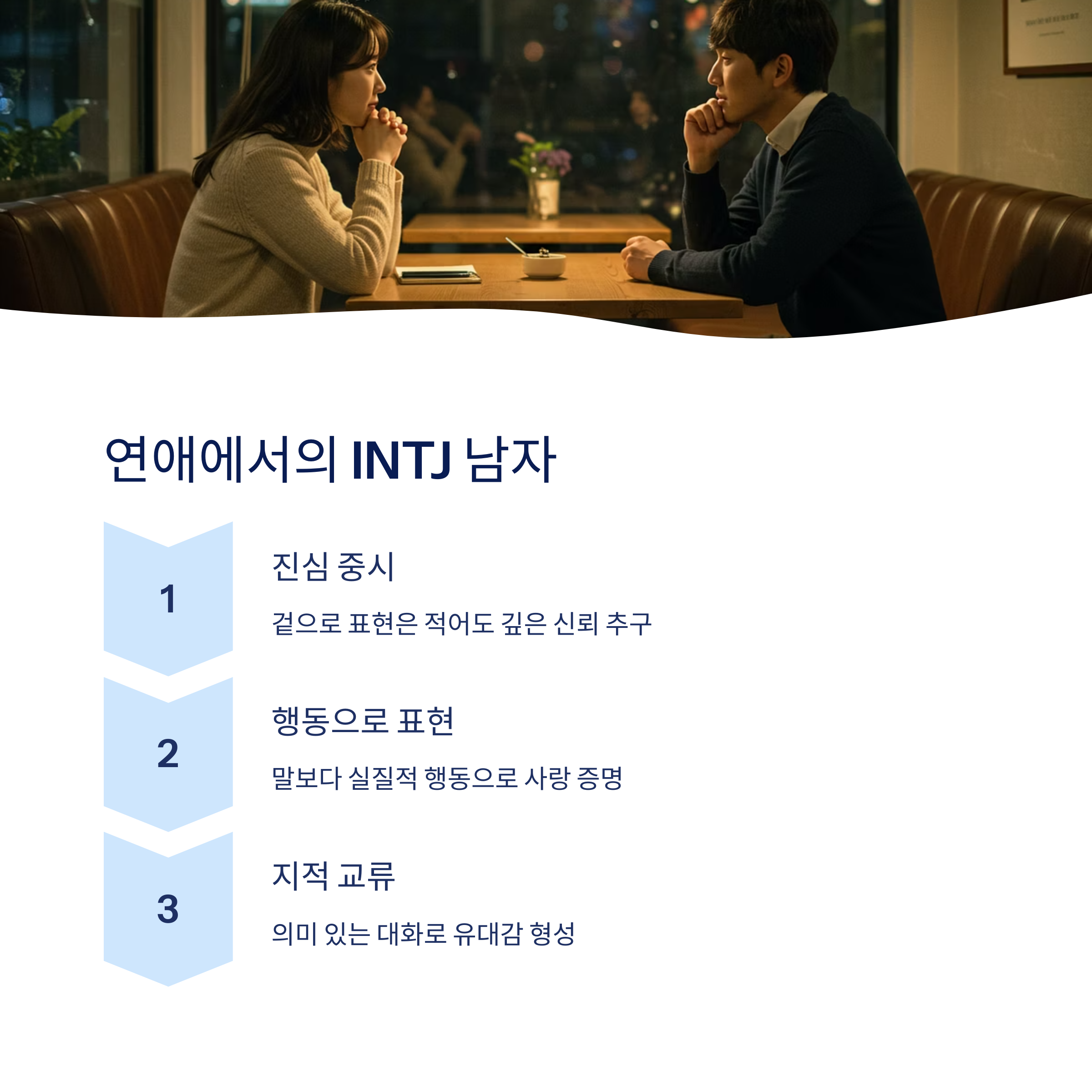 연애에서 보이는 INTJ 남자의 모습
