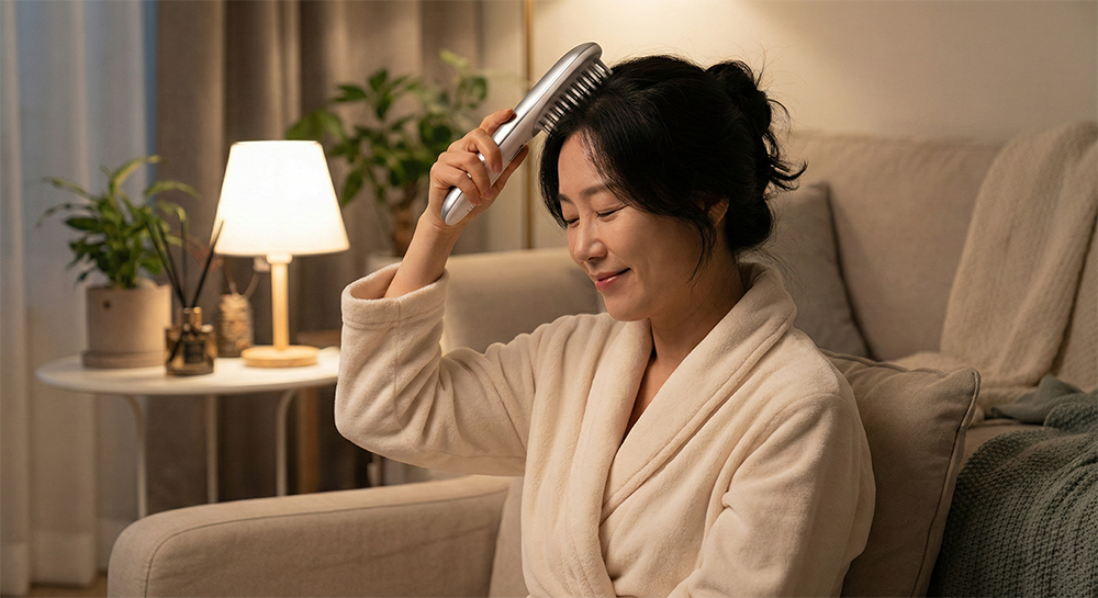 두피 EMS 사용법 모발 성장 환경 개선 두피 혈류 순환