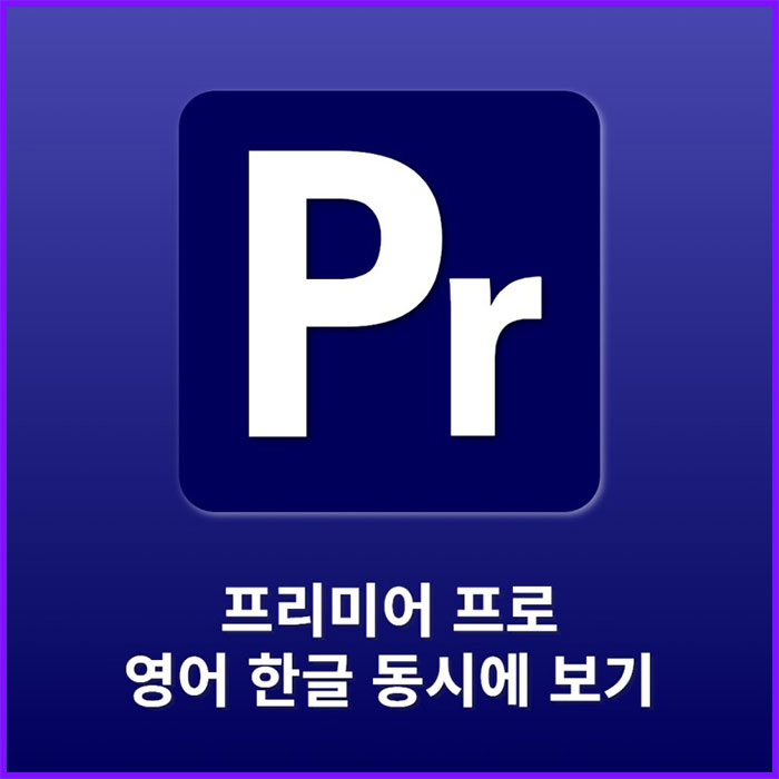프리미어 프로 영어 한글 자막 버전