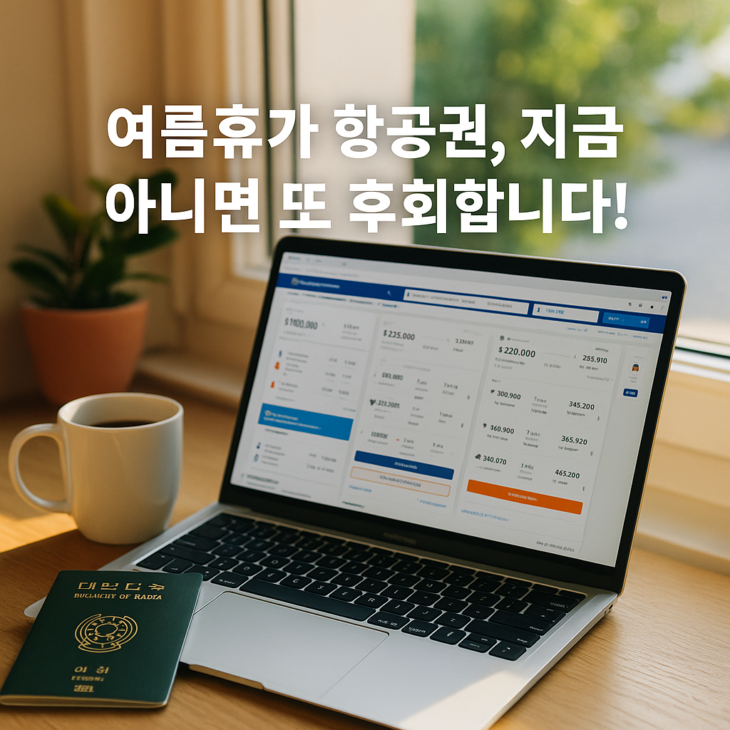 여름휴가 항공권, 지금 아니면 또 후회합니다!